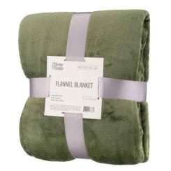 Плед Ardesto Flannel 100% поліестер, зелений 200х220 см Фото