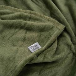 Плед Ardesto Flannel 100% поліестер, зелений 200х220 см Фото 3