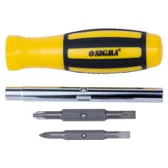 Набор отверток Sigma с двухсторонними битами 4в1 + адаптер CrV Фото 6