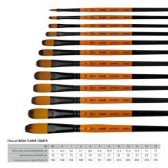 Кисточка для рисования Rosa Синтетика овальна, FLAME 1368FR, №14 Фото 1