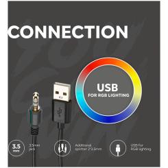 Наушники Canyon GH-6 Shadder Gaming 3.5 мм RGB Black Фото 8