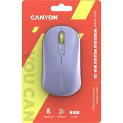 Мышка Canyon MW-22 Dual Band RGB Wireless Mountain Lavender Фото 5
