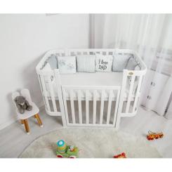 Кроватка Angelo Magic белая (дерево) 120х60 Фото 2