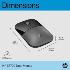 Мышка HP Z3700 Dual Wireless/Bluetooth Silver Фото 5