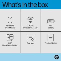 Мышка HP Z3700 Dual Wireless/Bluetooth Silver Фото 8