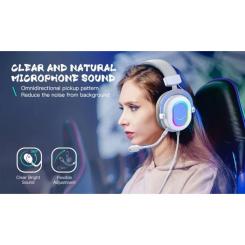 Наушники Fifine H6 RGB 7.1 White Фото 10
