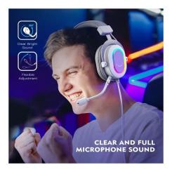 Наушники Fifine H6 RGB 7.1 White Фото 3