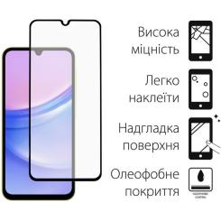 Стекло защитное Dengos Samsung Galaxy A15 (black) Фото 1