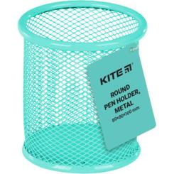 Подставка для ручек Kite круглая, металлическая 80х80х100 мм бирюзовый Фото 1