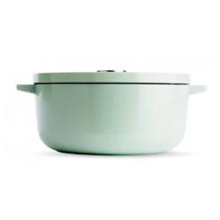 Кастрюля KitchenAid чавунна з кришкою 3,3 л Фісташкова Фото 1