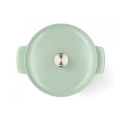 Кастрюля KitchenAid чавунна з кришкою 3,3 л Фісташкова Фото 2