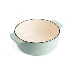 Кастрюля KitchenAid чавунна з кришкою 3,3 л Фісташкова Фото 3