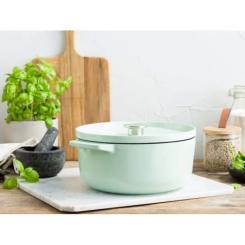 Кастрюля KitchenAid чавунна з кришкою 3,3 л Фісташкова Фото 4