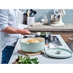 Кастрюля KitchenAid чавунна з кришкою 3,3 л Фісташкова Фото 5