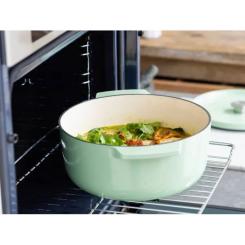 Кастрюля KitchenAid чавунна з кришкою 3,3 л Фісташкова Фото 6