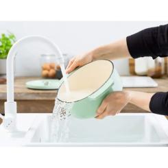 Кастрюля KitchenAid чавунна з кришкою 3,3 л Фісташкова Фото 8