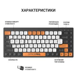 Клавиатура OfficePro SK955B Wireless/Bluetooth Black Фото 3