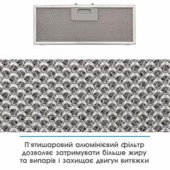 Вытяжка кухонная Eleyus URBAN 960 LED 52 WH Фото 8