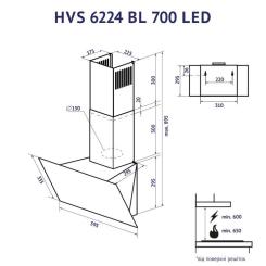 Вытяжка кухонная Minola HVS 6224 BL 700 LED Фото 10