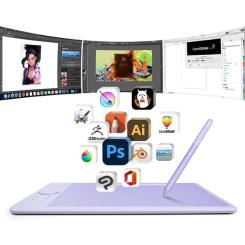 Графический планшет Parblo Intangbo S Violet Фото 2