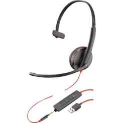 Наушники Poly BlackWire C3215 USB-C/A + 3.5mm HS Mono Фото