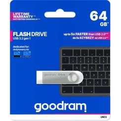 USB флеш накопитель Goodram 64GB UNO3 Steel USB 3.2 Фото 3