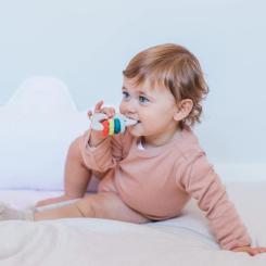 Прорезыватель Suavinex силіконовий з бряскальцем/ мультиколір Фото 2