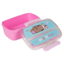 Ланч-бокс детский Yes Pusheen 750 мл с принадлежностями Фото 1