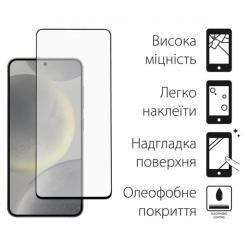 Стекло защитное Dengos Full Glue Samsung Galaxy S24 (black) Фото 1