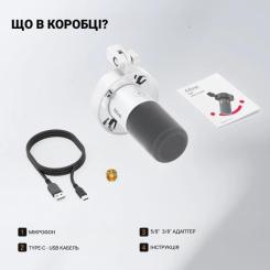Микрофон Fifine K688W USB White Фото 8