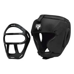 Боксерский шлем RDX T1 Grill Full Black L Фото 1