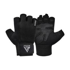 Перчатки для фитнеса RDX W1 Half Black Plus M Фото 1