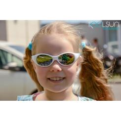 Детские солнцезащитные очки Koolsun Flex біло-бірюзові 3+ Фото 1