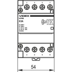 Контактор Videx 4п 63А 4НВ VF-RS-MC4O-63 RESIST Фото 4