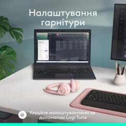 Наушники Logitech Zone 300 Bluetooth Rose Фото 8