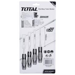 Стамеска Total 140 мм, 4шт. Фото 3