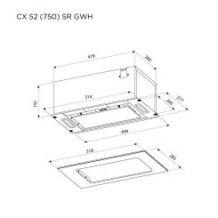 Вытяжка кухонная Pyramida CX 52 (750) SR GWH Фото 11