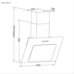 Вытяжка кухонная Pyramida NRX 60 (800) B GBL Фото 5