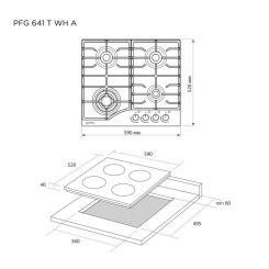 Варочная поверхность Pyramida PFG 641 T WH A Фото 11