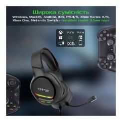 Наушники Vertux Tokyo 7.1 Mini Jack 3.5мм Black Фото 6