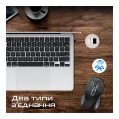 Мышка Promate Ken Wireless/Bluetooth Black Фото 4