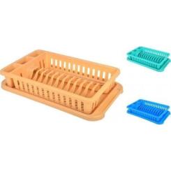 Сушилка для посуды Консенсус 1 ярус рожева Фото