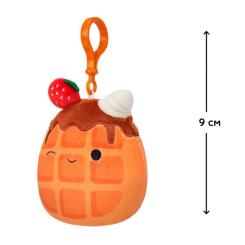 Мягкая игрушка Squishmallows на клипсе -Вафелька Вивер 9 см Фото 1