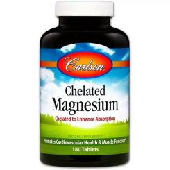 Минералы Carlson Магний Хелат, Chelated Magnesium, 180 таблеток Фото
