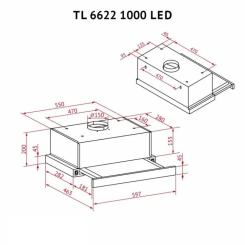 Вытяжка кухонная Perfelli TL 6622 Full BL 1000 LED Фото 11