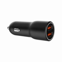 Зарядное устройство Gembird 2xUSB QC3.0 car adapter black Фото 1