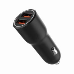 Зарядное устройство Gembird 2xUSB QC3.0 car adapter black Фото 2