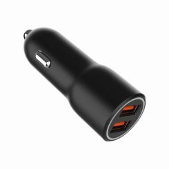Зарядное устройство Gembird 2xUSB QC3.0 car adapter black Фото 3