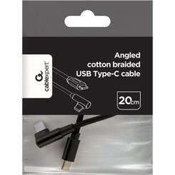 Дата кабель Cablexpert USB-C to USB-C 0,2m angle Фото 2