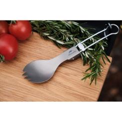 Ложка-вилка туристическая Naturehike титанова NH19C001-J Фото 1